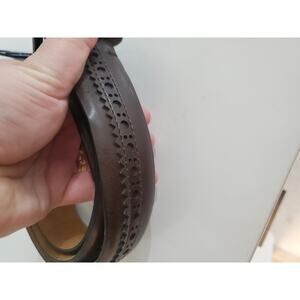 COLE HAAN Men's Center Brogue Coated Leather Belt Size 40. A31